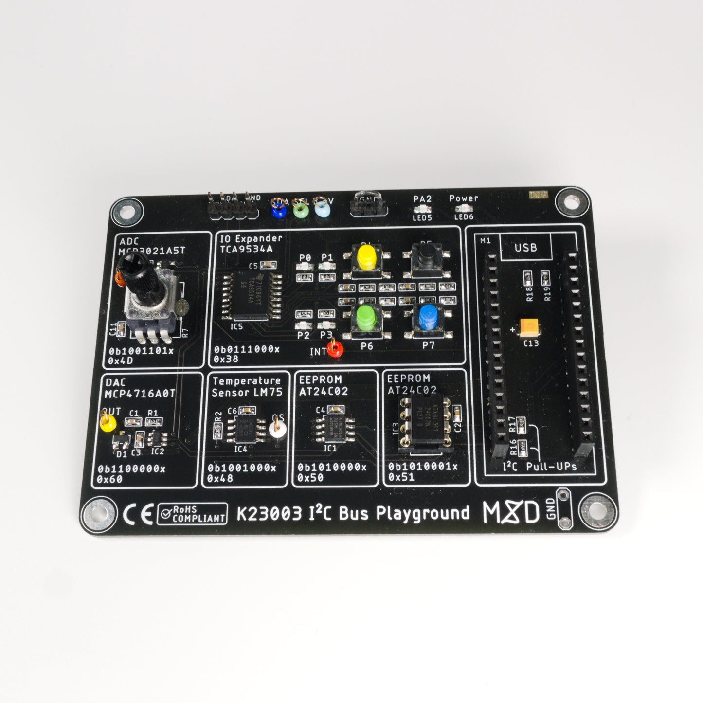 I2C Bus Playground DIY Kit - Mixed Signal Development