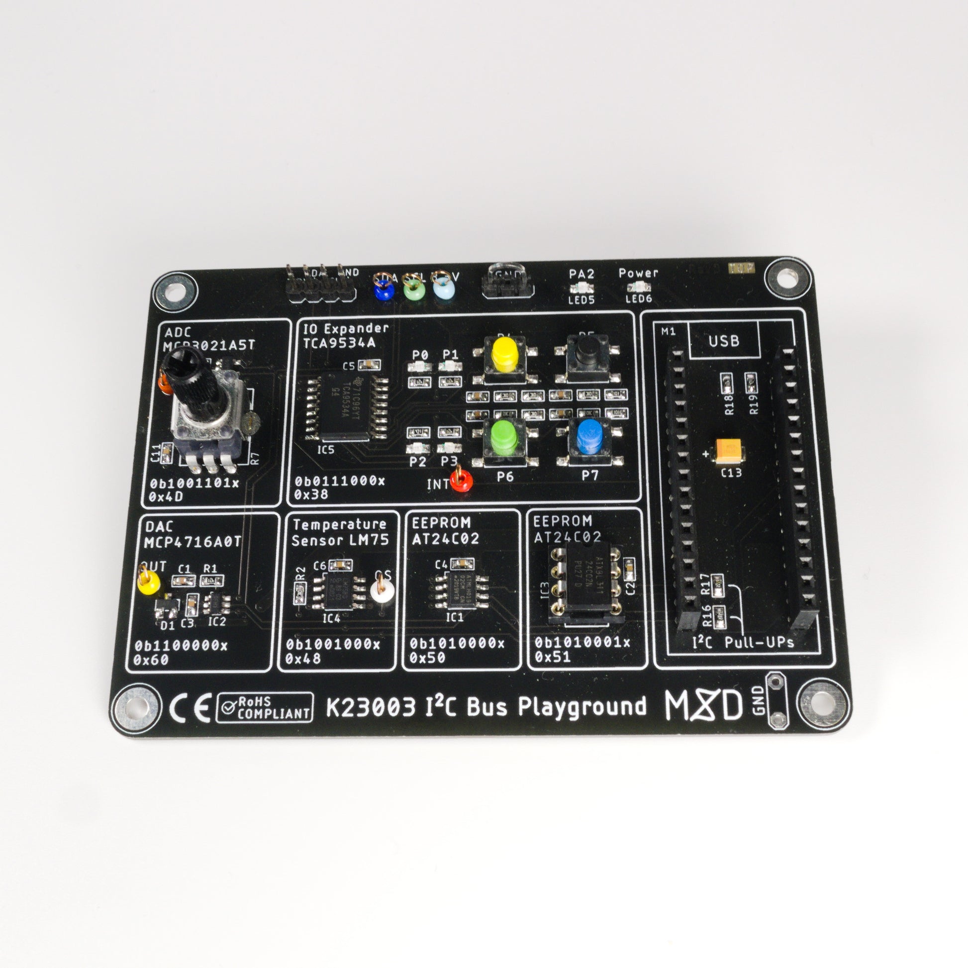 I2C Bus Playground DIY Kit - Mixed Signal Development