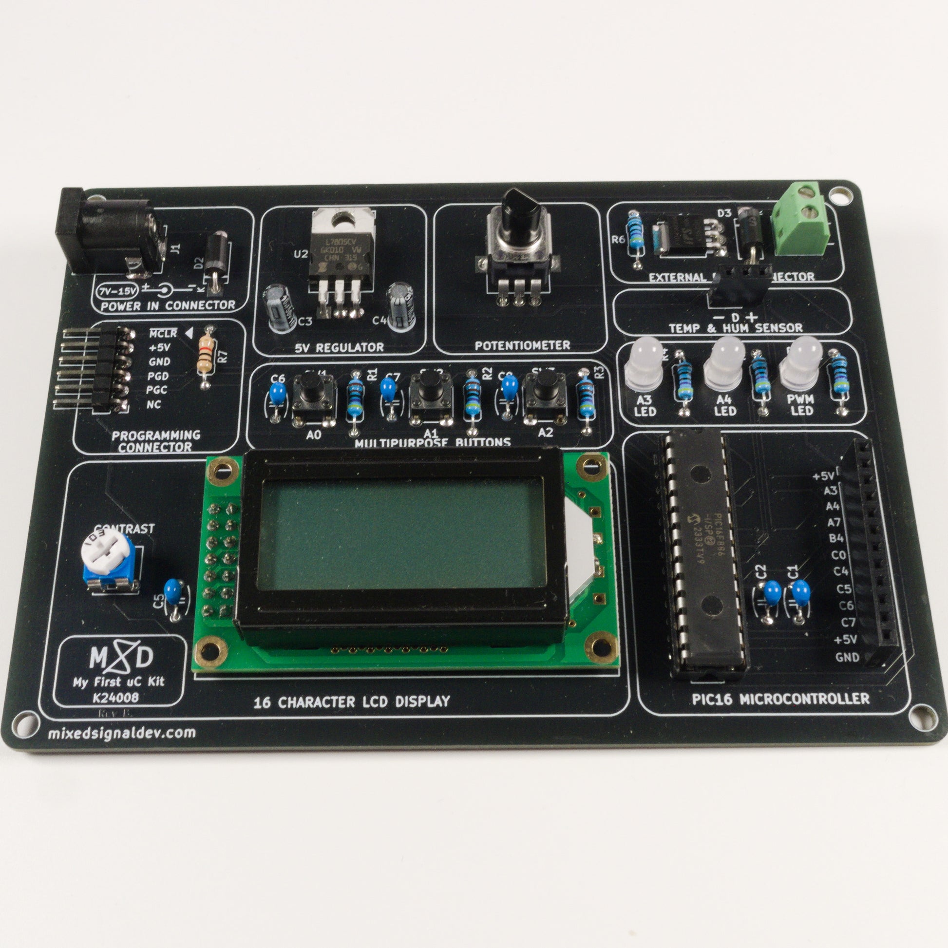 My First uC DIY Kit - Mixed Signal Development