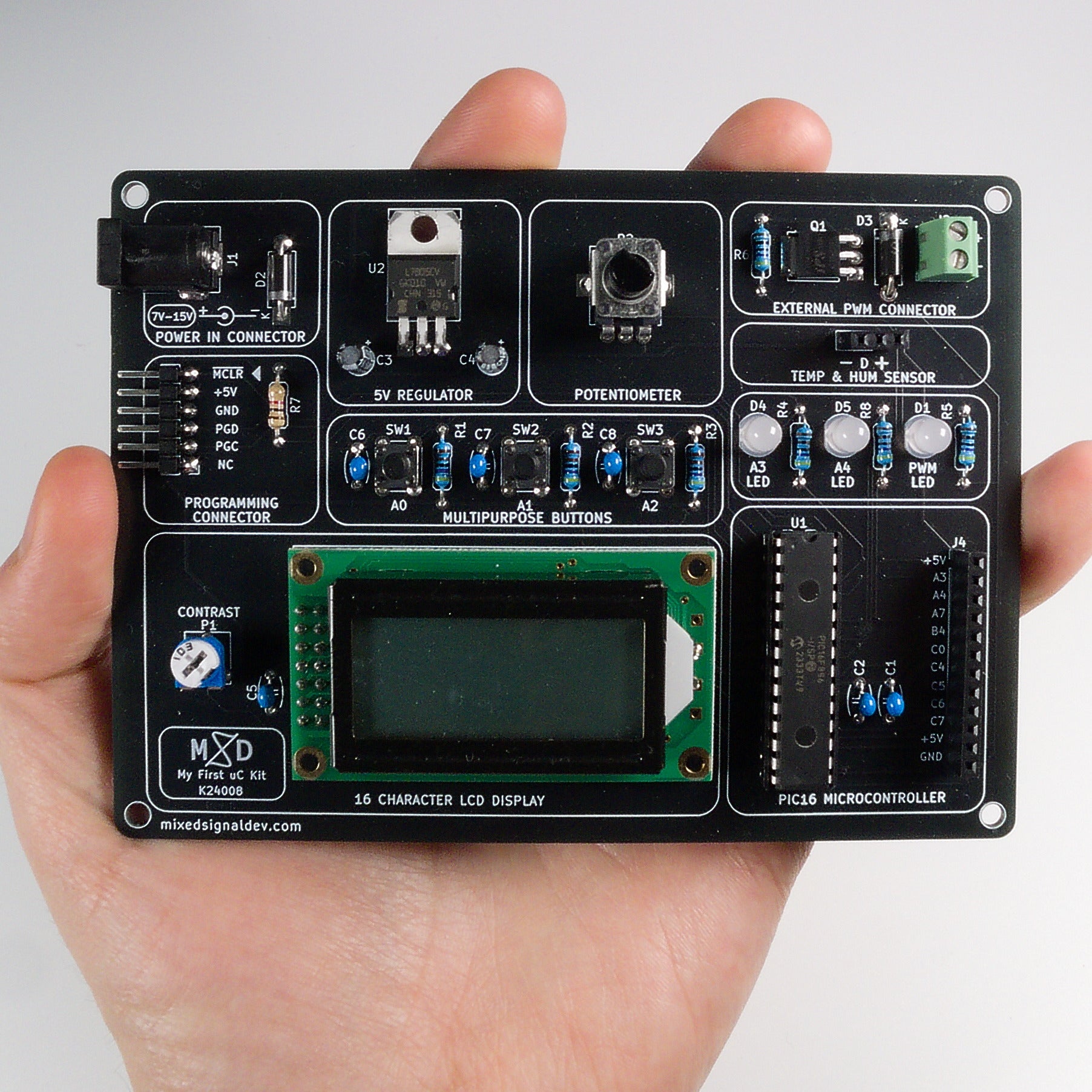 My First uC DIY Kit - Mixed Signal Development