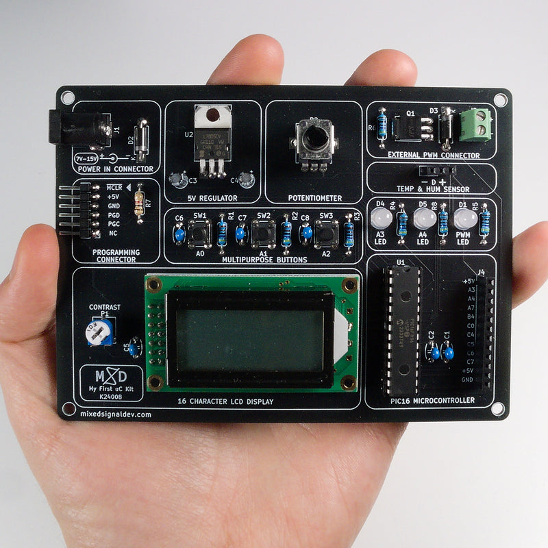 My First uC DIY Kit - Mixed Signal Development