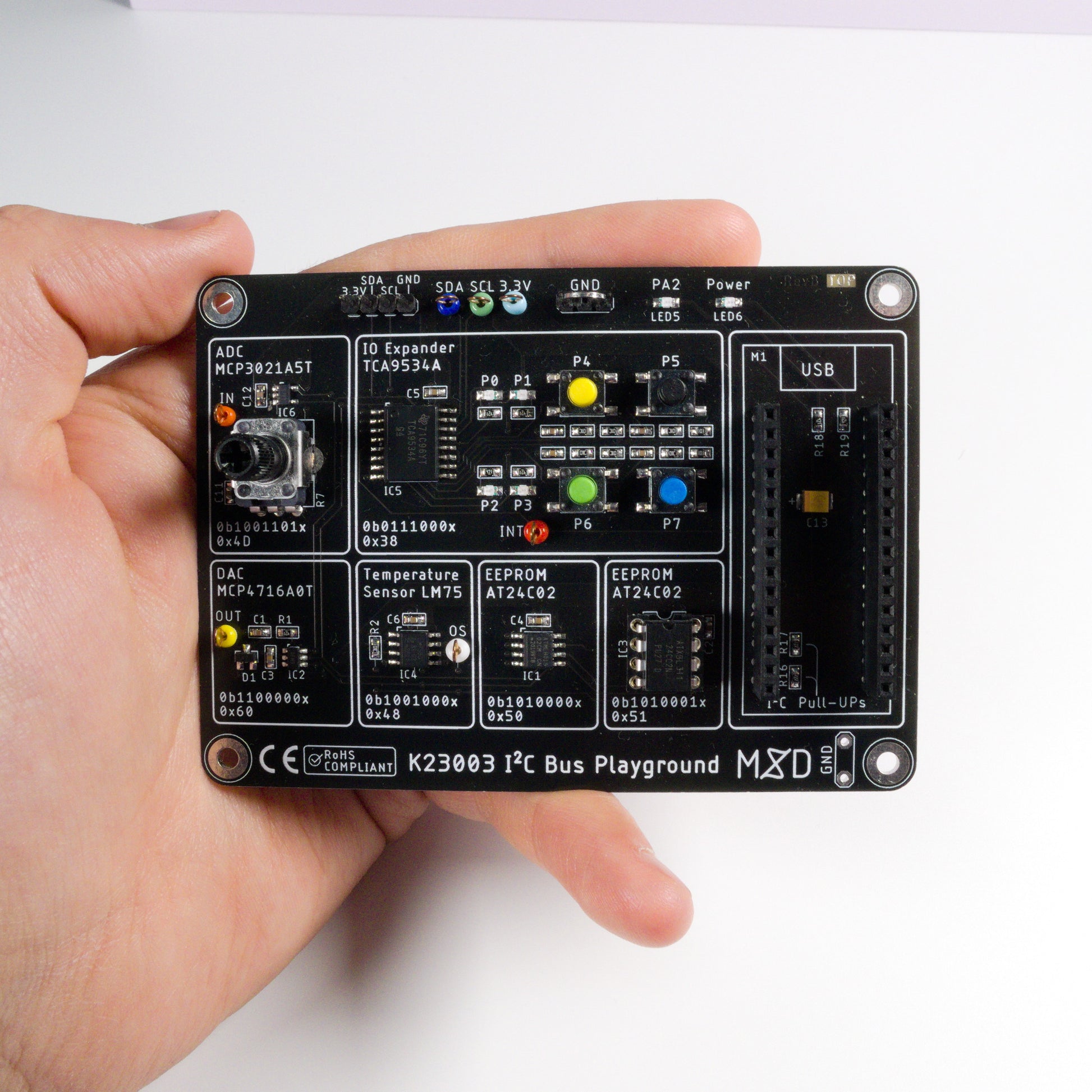 I2C Bus Playground DIY Kit - Mixed Signal Development