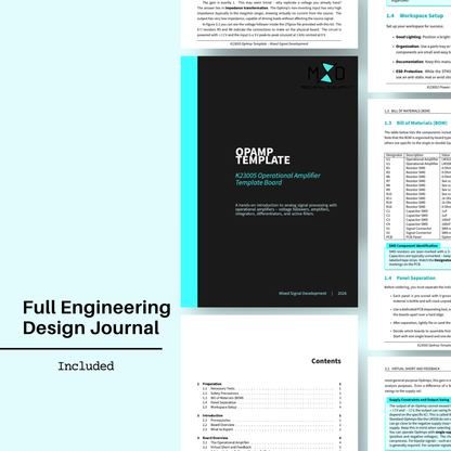 OpAmp Template Educational Kit - Mixed Signal Development