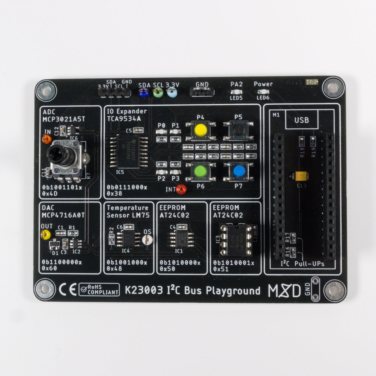 I2C Bus Playground DIY Kit - Mixed Signal Development