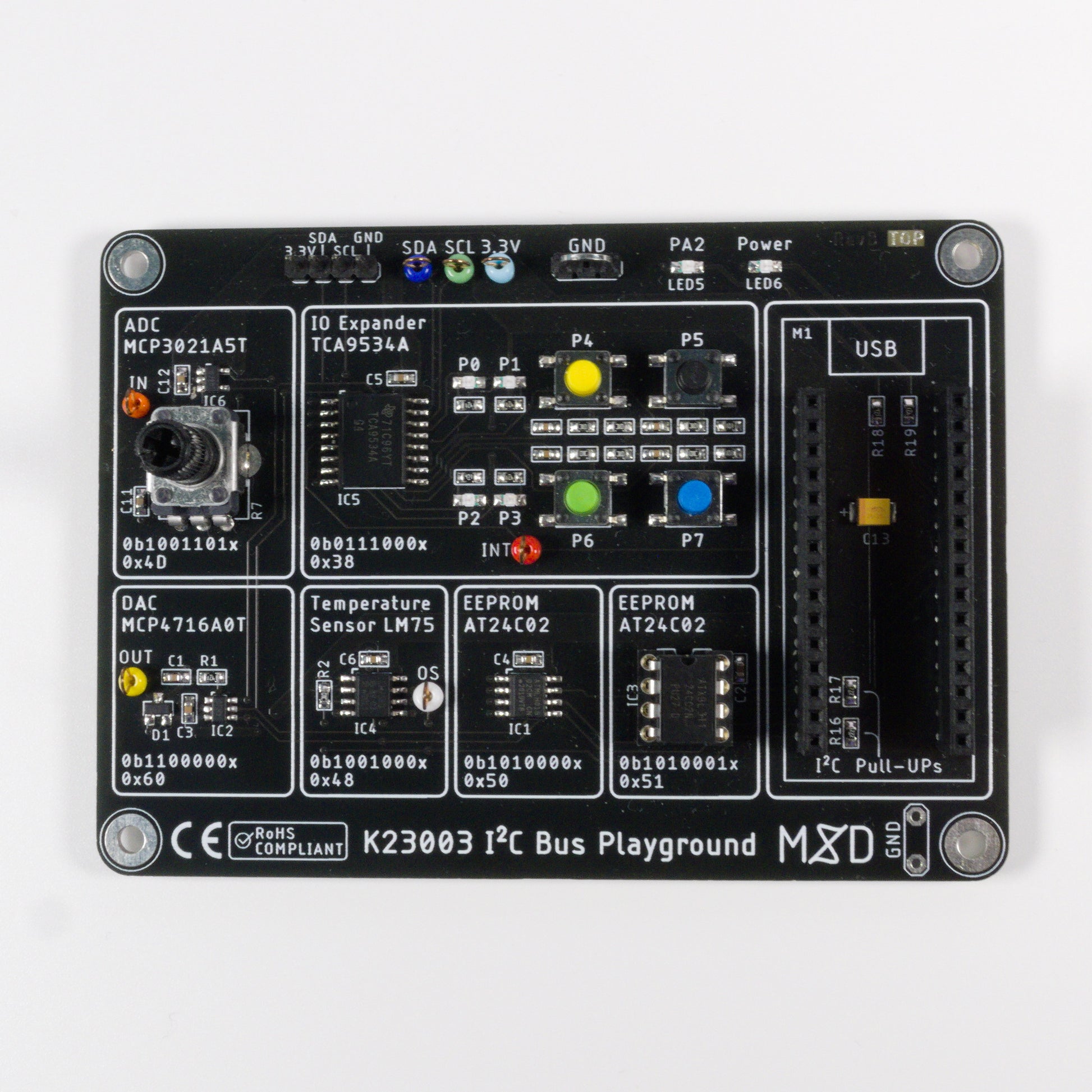 I2C Bus Playground DIY Kit - Mixed Signal Development