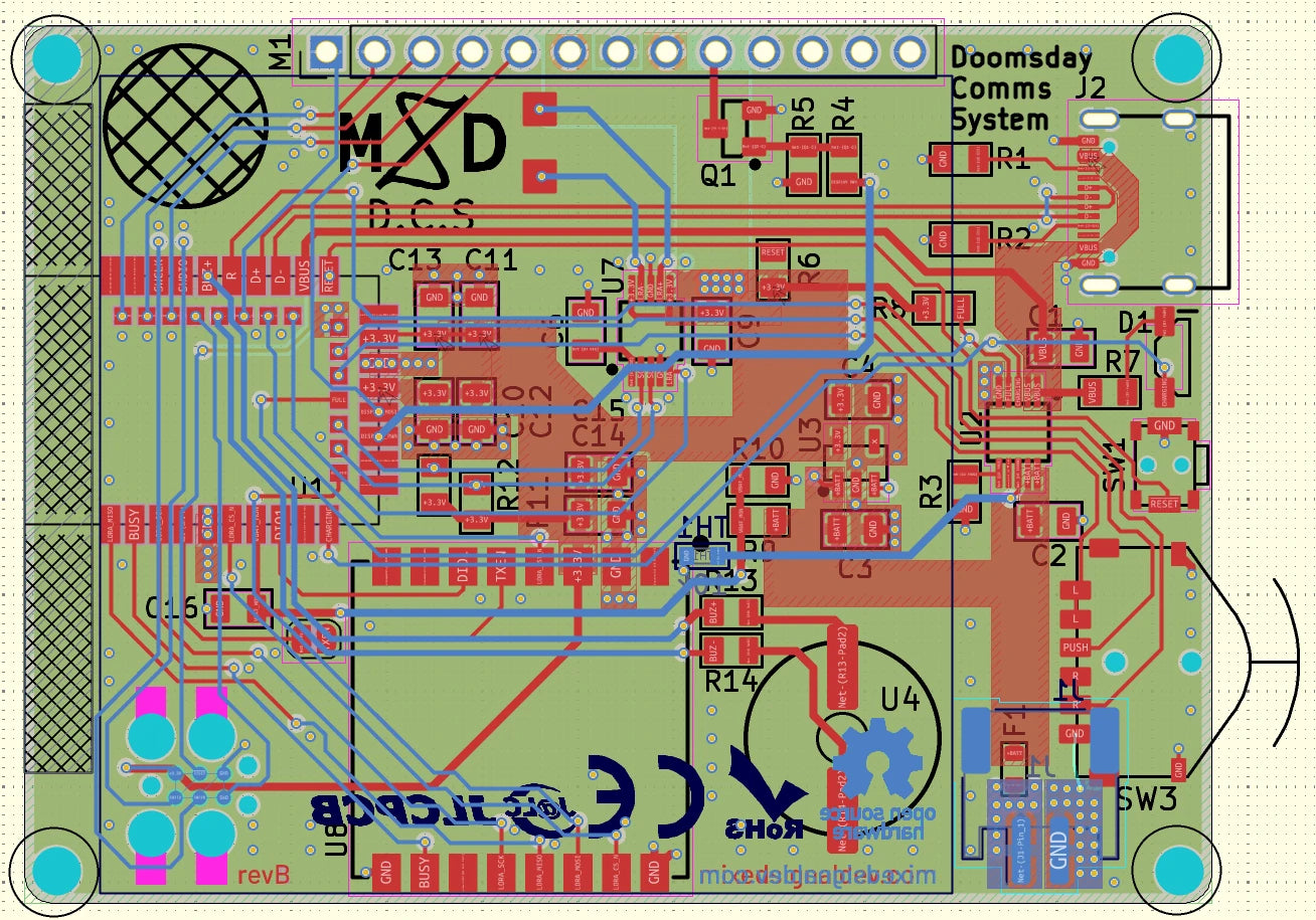 D.C.S PCB layout in KiCad